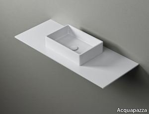 ROUNDED45 - Countertop rectangular Corian® washbasin _ Acquapazza