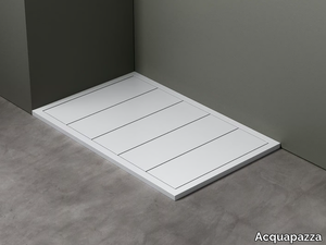 SLICE MAXI DOGA90X140 - Rectangular Corian® shower tray _ Acquapazza