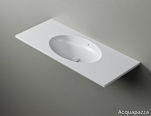 STONE - Corian® washbasin with integrated countertop _ Acquapazza