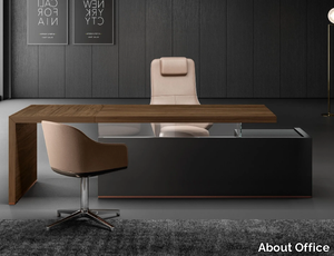 FUSION - Wooden executive desk with chest of drawers _ About Office