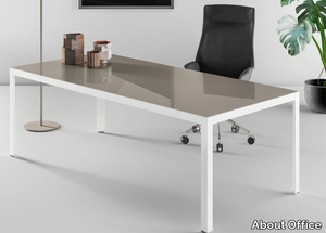 HYPE - Lacquered glass office desk _ About Office