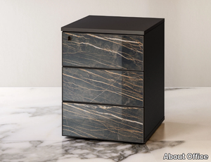 BOLD58 - Wooden office drawer unit with Laminam® drawers frontals _ About Office