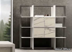 GATE - Freestanding Laminam® and metal office shelving _ About Office