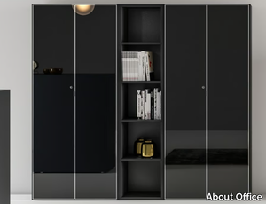 HYPE - Lacquered glass and wood office storage unit _ About Office