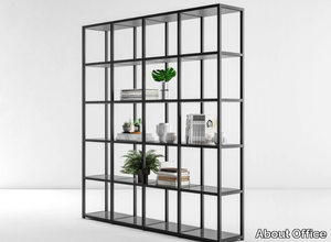 HYPE - Open tall freestanding aluminium office shelving _ About Office