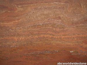 Red Travertine Vein Cut