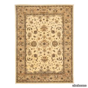 Beige Traditional Wool Rug