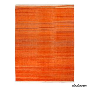 Orange Kilim Wool Rug