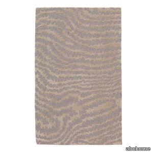 Beige Modern Wool Silk Blend Rug