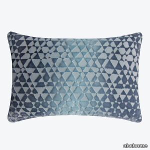 Triangles Velvet Pillow, Dusk