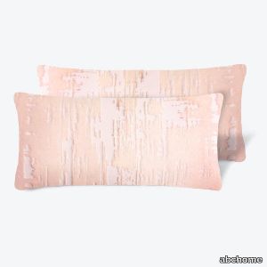 Set of 2 Mini Brushstroke Velvet Pillow, Blush