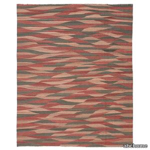 Red Turkish Flatweave Wool Rug