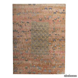 Orange Transitional Silk Rug