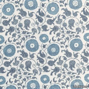 Slate Mosiac Floral Printed Fabric