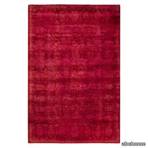 Red Overdyed Wool Rug