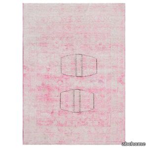 Pink Vintage Wool Cotton Blend Rug