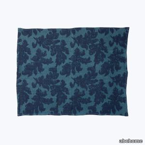 Teal Bold Floral Linen Placemat