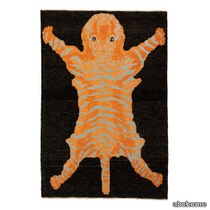 Black Tiger Modern Turkish Wool Rug