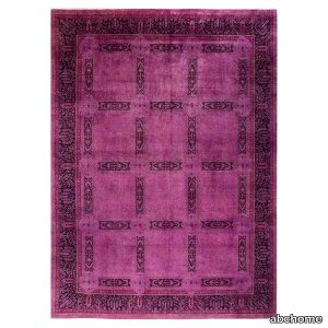 Purple Overdyed Wool Rug