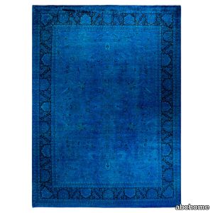 Blue Overdyed Wool Rug