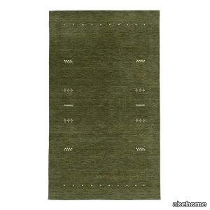 Green Solid Indo Gabbeh Rug