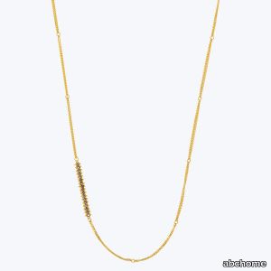 Black Diamonds 18k Textile Station Necklace