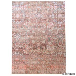 Pink Transitional Silk Rug