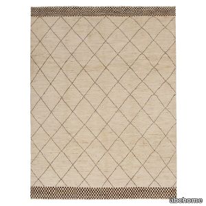 Neutral Moroccan Berber Wool Rug