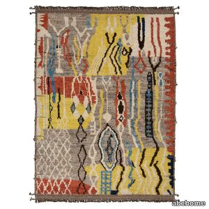 Multicolored Modern Wool Rug