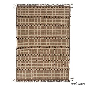 Brown Modern Wool Rug