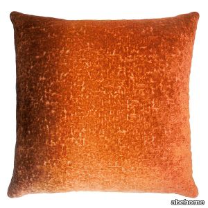 Coral Reef Velvet Pillow, Rust