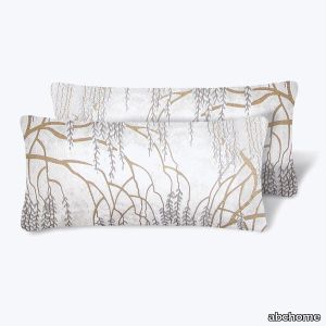 Willow Metallic Velvet Pillow, Set of 2