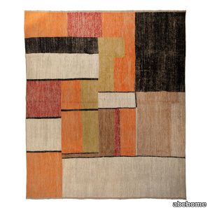 Orange Zameen Transitional Wool Rug