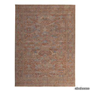 Red Distressed Traditional Wool Rug