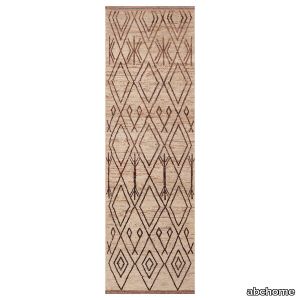 Brown Zameen Modern Wool Runner