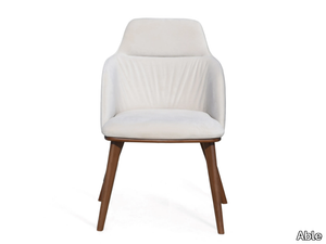 CHERIE - Leather restaurant chair with armrests _ Able