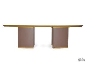 ALAN - Upholstered leather with MDF tabletop contract table _ Able