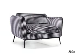 EDWARD - Fabric armchair with armrests _ Able