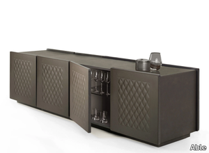 GLORIA - Leather sideboard with doors _ Able