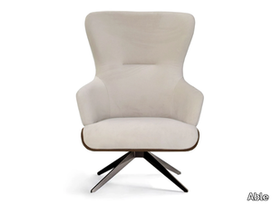 JOE - Swivel fabric armchair high-back _ Able