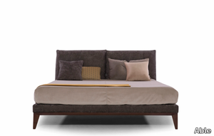 LESTER - Fabric double bed with upholstered headboard _ Able