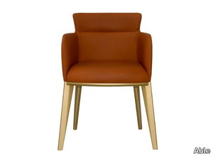 MAIORCA - Leather chair with armrests _ Able