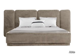 MONETTE - Upholstered fabric double bed with high headboard _ Able