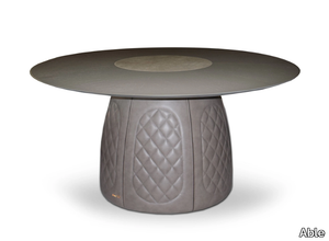 POSITANO - Round MDF table with ceramic insert _ Able