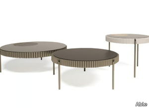 SPARKS - Round tempered glass coffee table _ Able