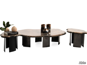 GALLA - Low metal with Solid Surface top coffee table _ Able