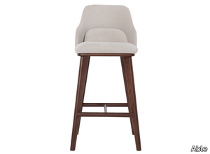 GIOIA - High leather stool with back and footrest _ Able