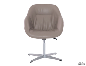 DONIELLE - Height-adjustable leather chair with 4-spoke base _ Able