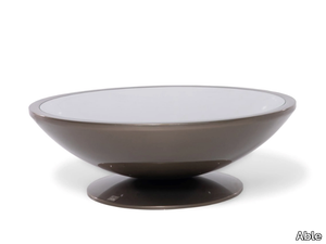 MARS - Fiberglass with tempered glass coffee table for living room _ Able