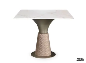 TURNER - Square marble table _ Able